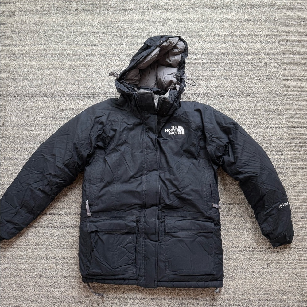 Extremely warm The North Face Black Insulated Hooded Parka goose down